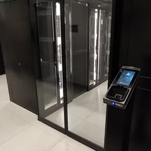 BioAffix Gate Extreme, a palm vein-based access control device positioned to provide cabinet and area security in data centers