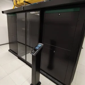 BioAffix Gate Extreme, a palm vein-based access control device positioned to provide cabinet and area security in data centers