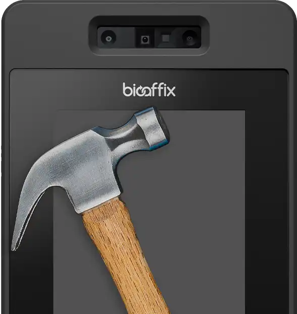The 7-inch impact-resistant screen of BioAffix Gate Vision.